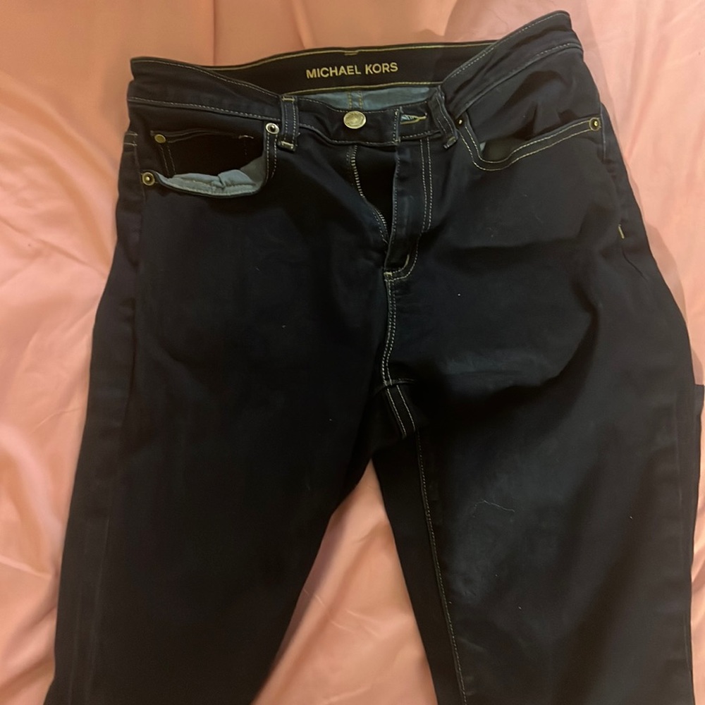 Dark blue jeans